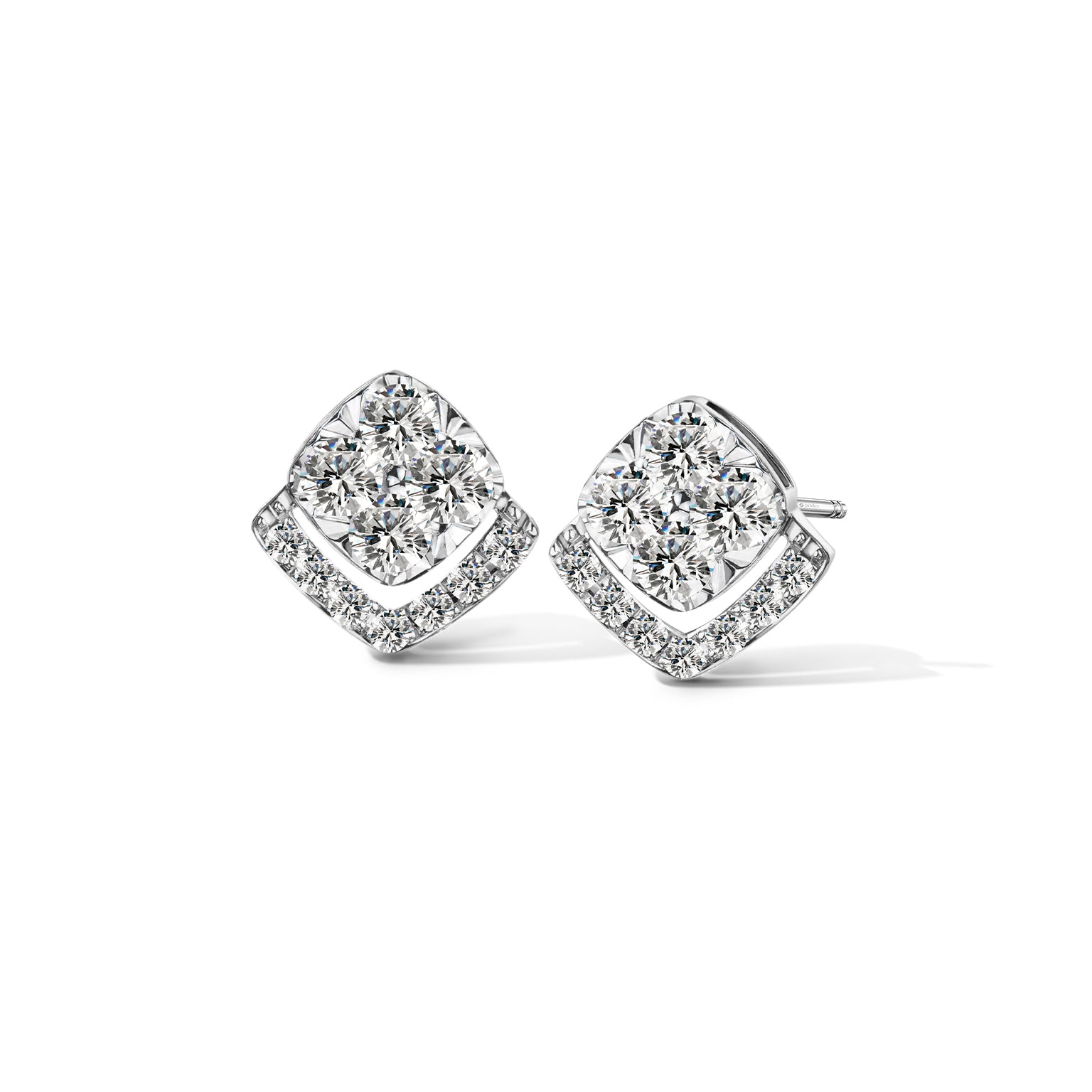 ต่างหูเพชร Rhombus Diamond Earrings