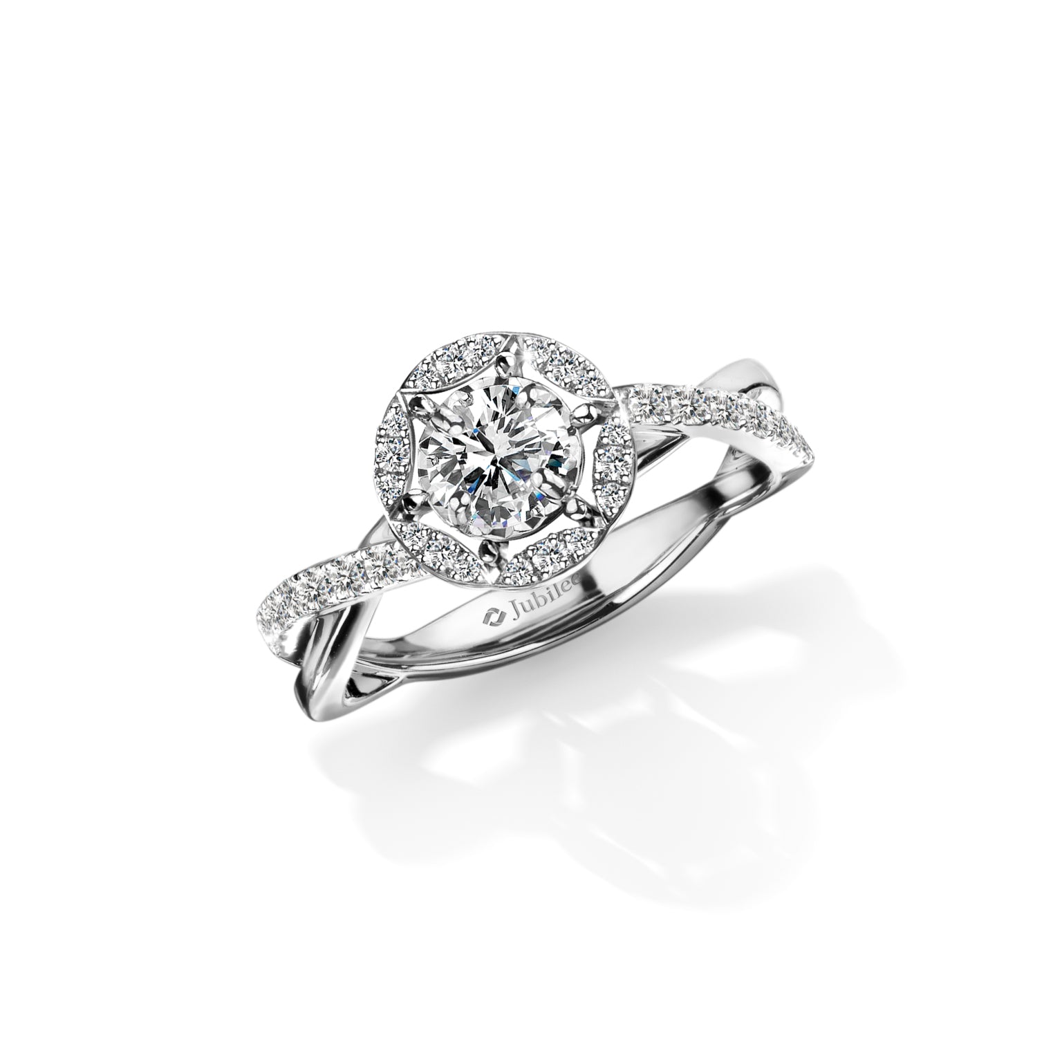 แหวนเพชร Sparkle Twist Halo Ring