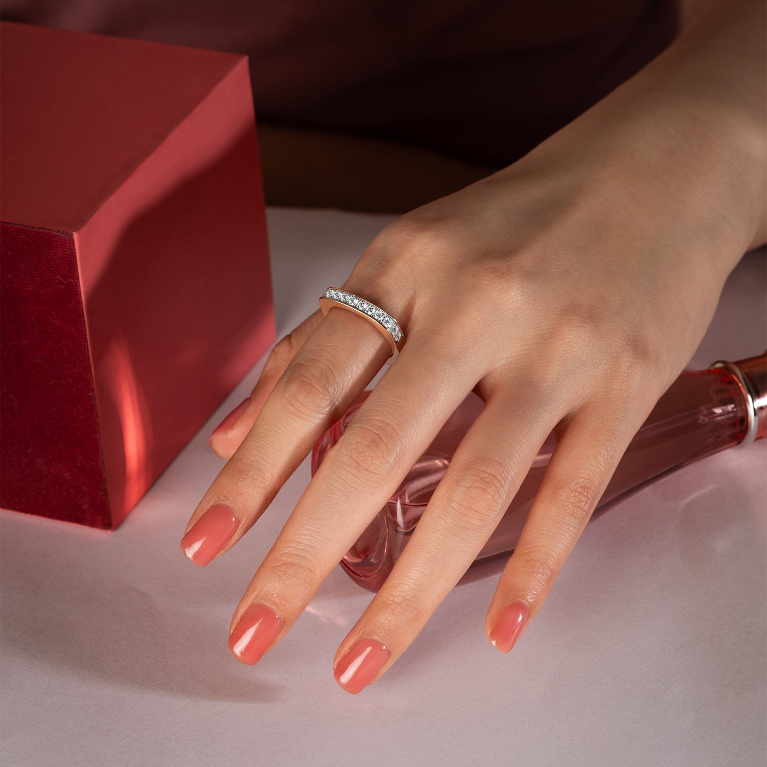 แหวนเพชร The Line of Luck Ring