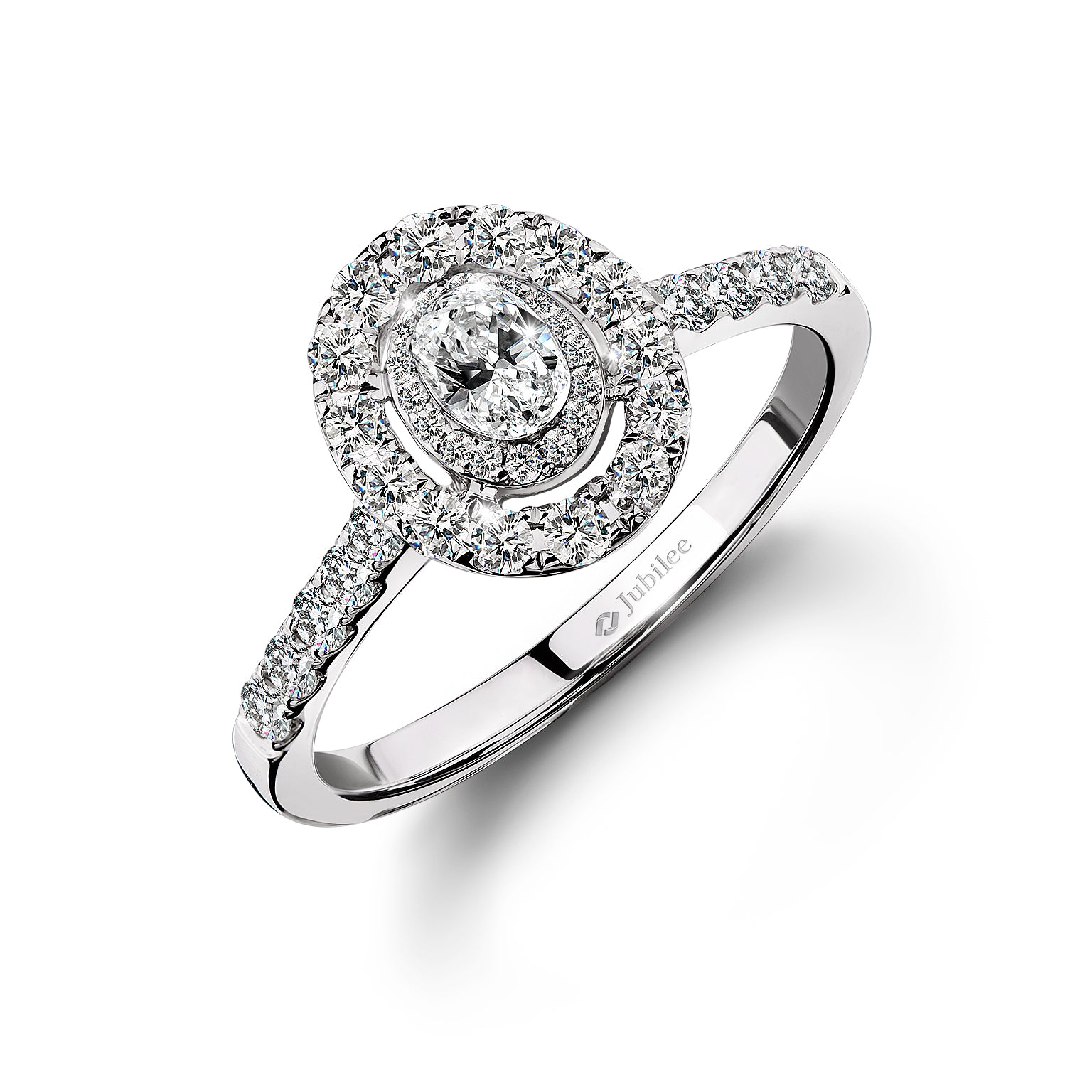 แหวนเพชร The Promise Oval Halo Diamond Ring