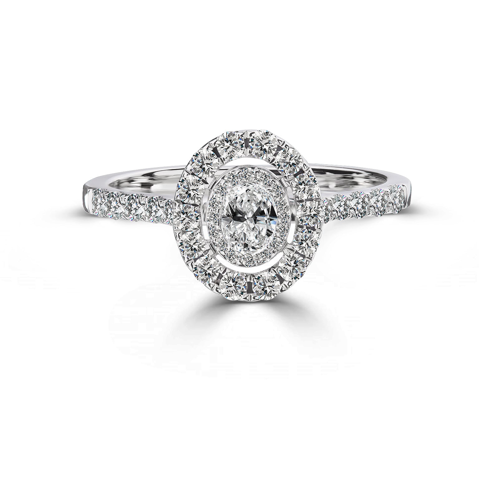 แหวนเพชร The Promise Oval Halo Diamond Ring