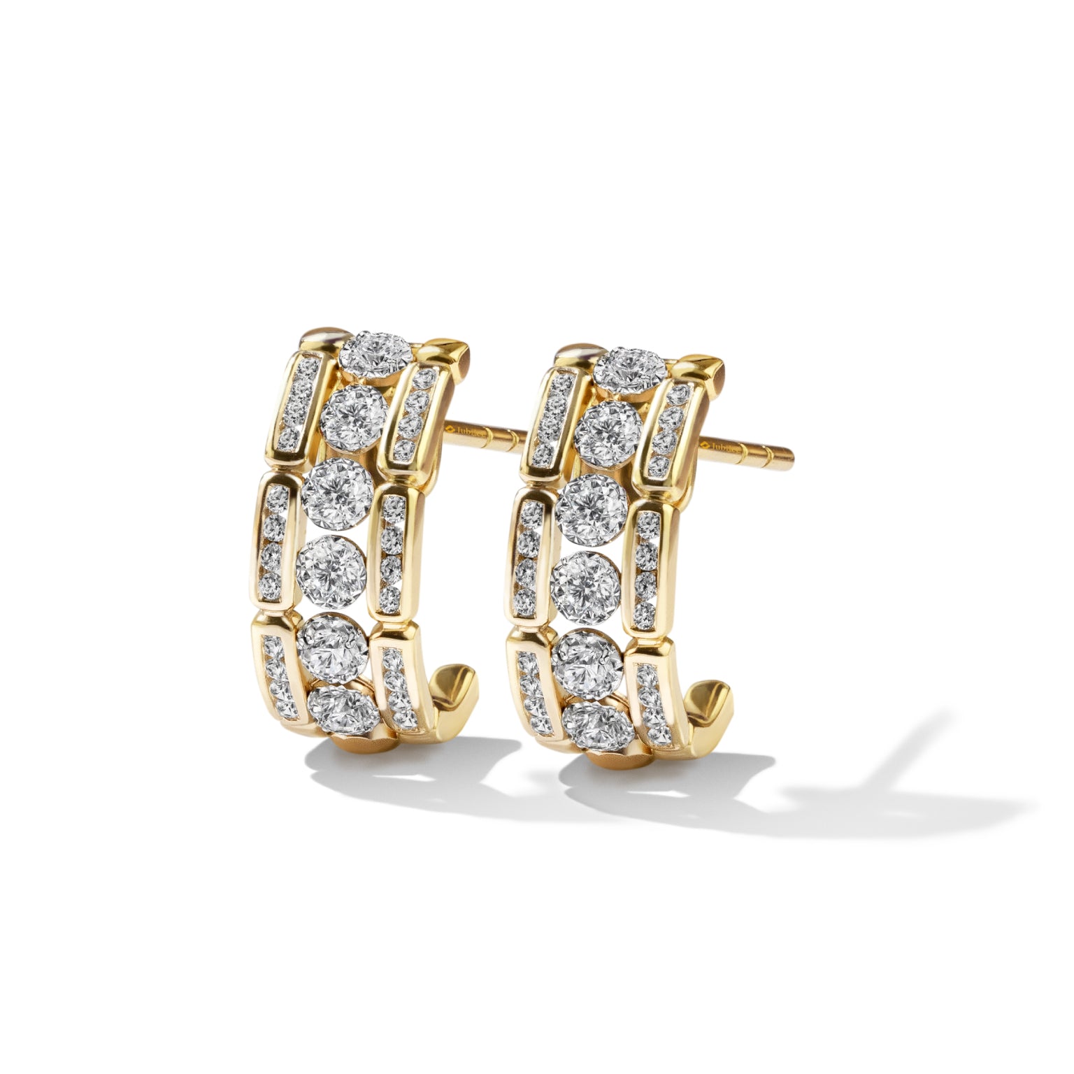 Treillage Glam Baroque Diamond Earrings