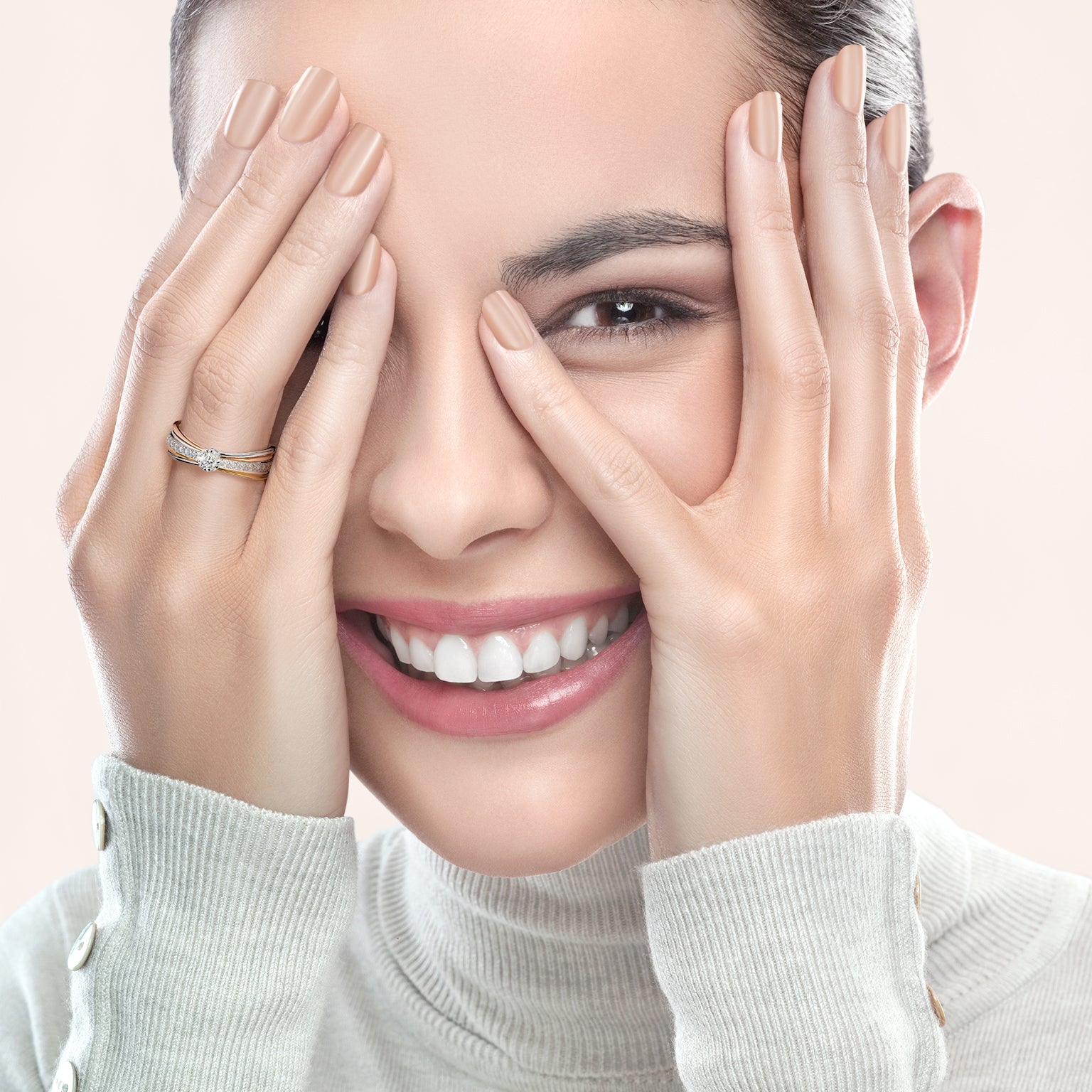 แหวนเพชร Triple Step Solitaire Ring