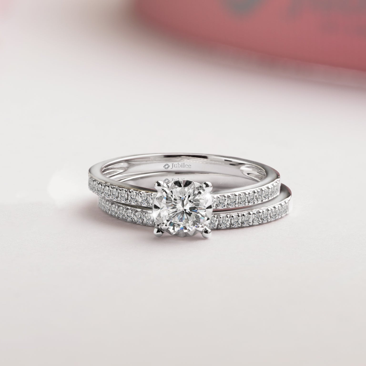 แหวนเพชร Twin-Band Excellence Solitaire Ring