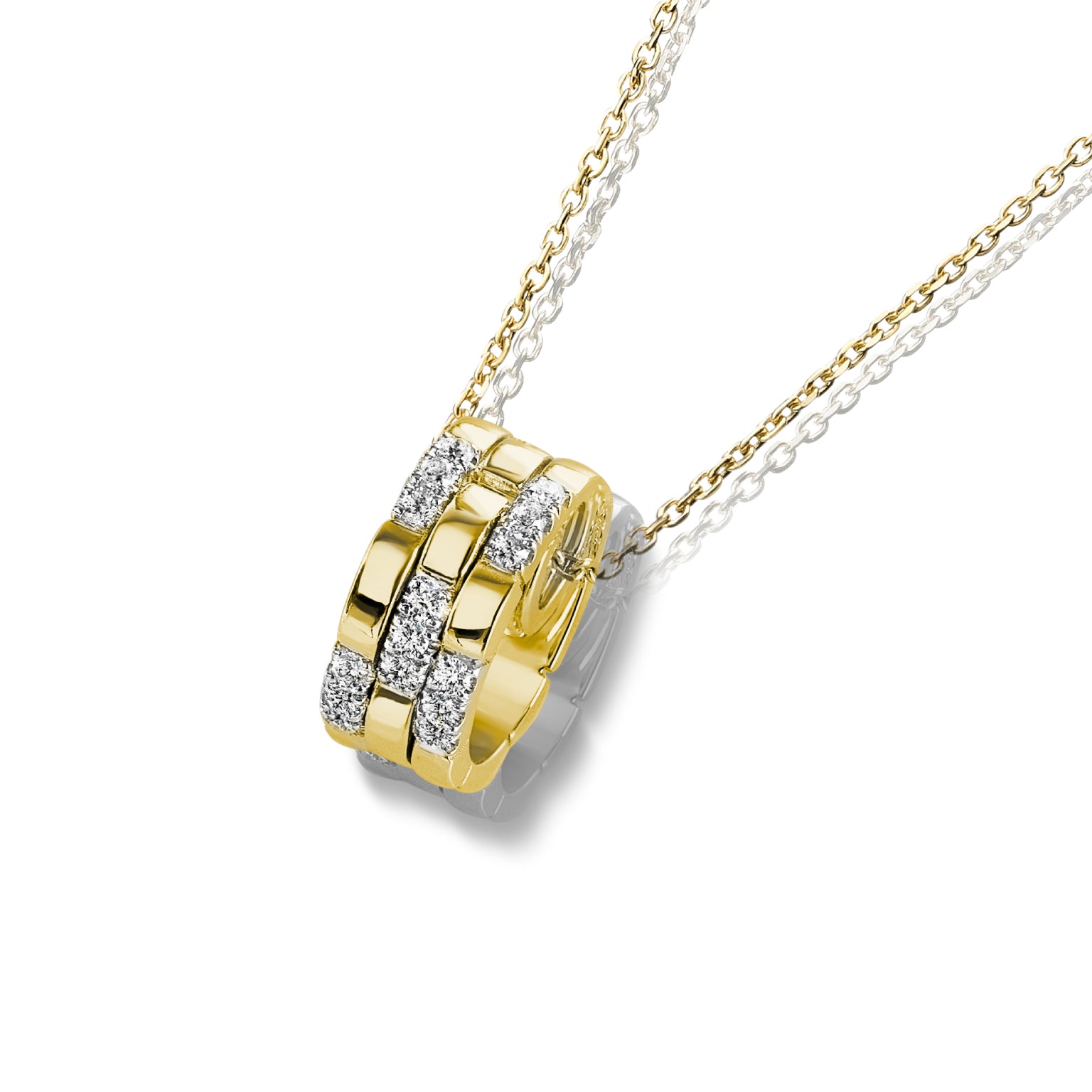 จี้เพชร Lumiere Brique Pave’ Tube Pendant