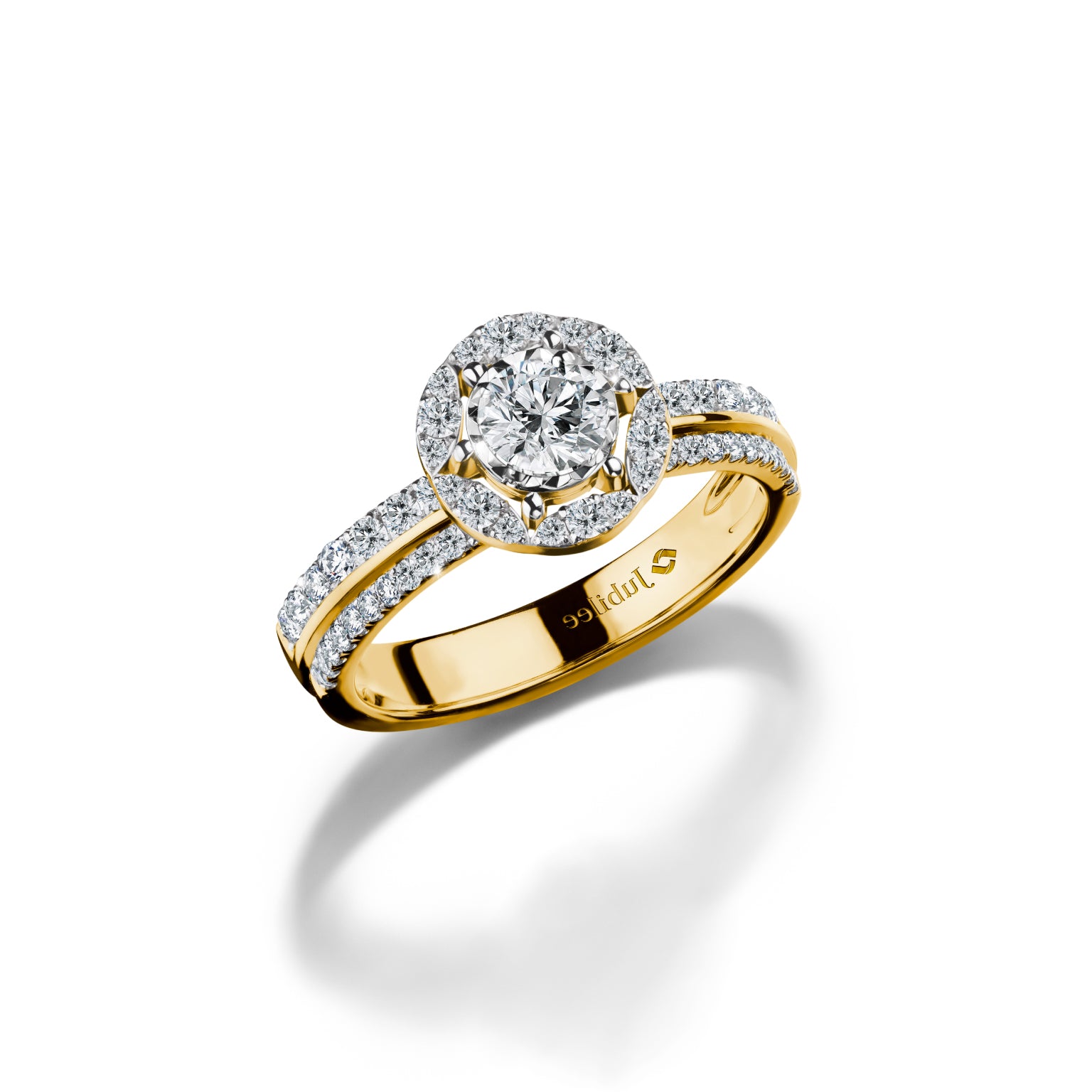 Double Line Halo Ring