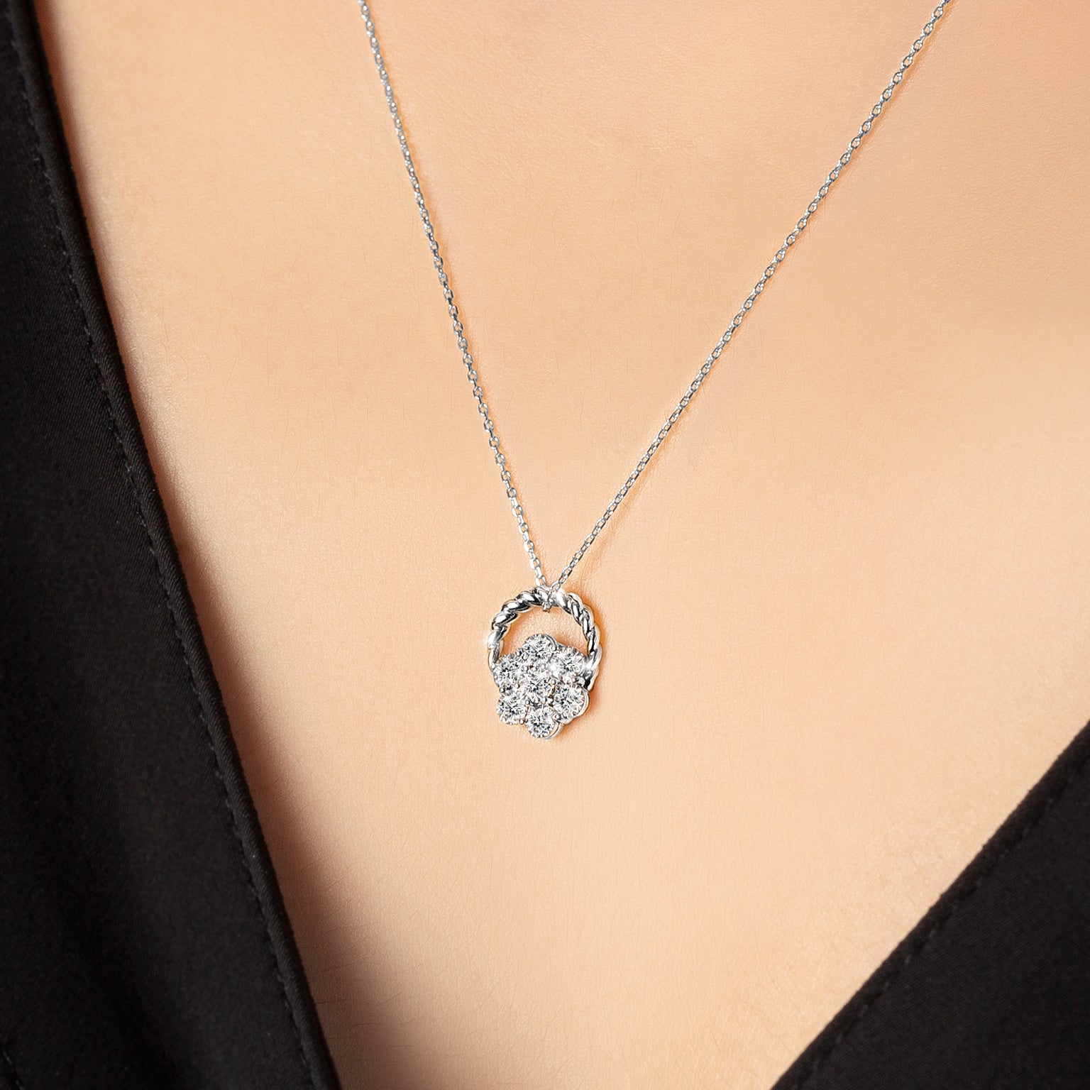 Floral Twist Wire Pendant