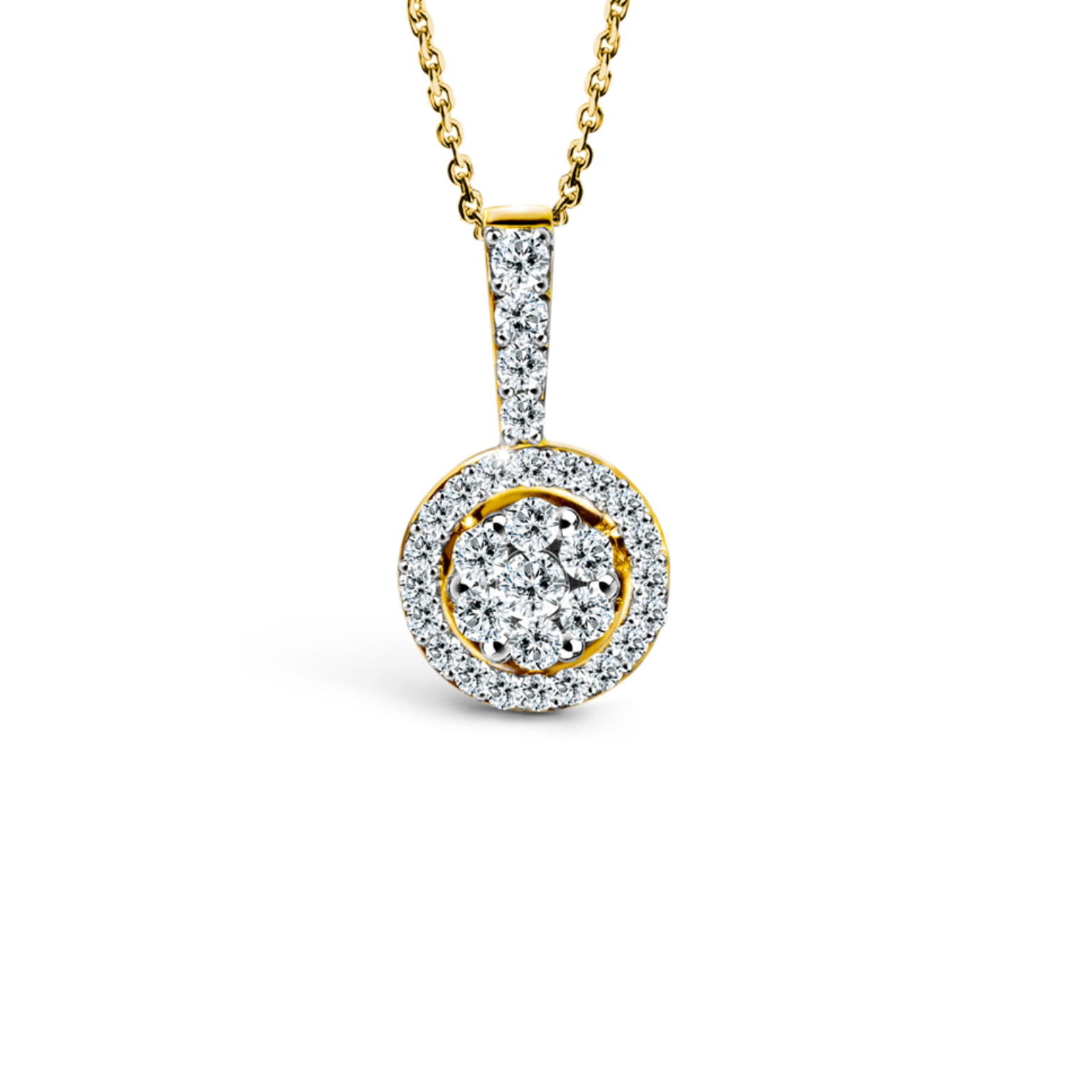 จี้เพชร Floriss Halo Diamond Pendant