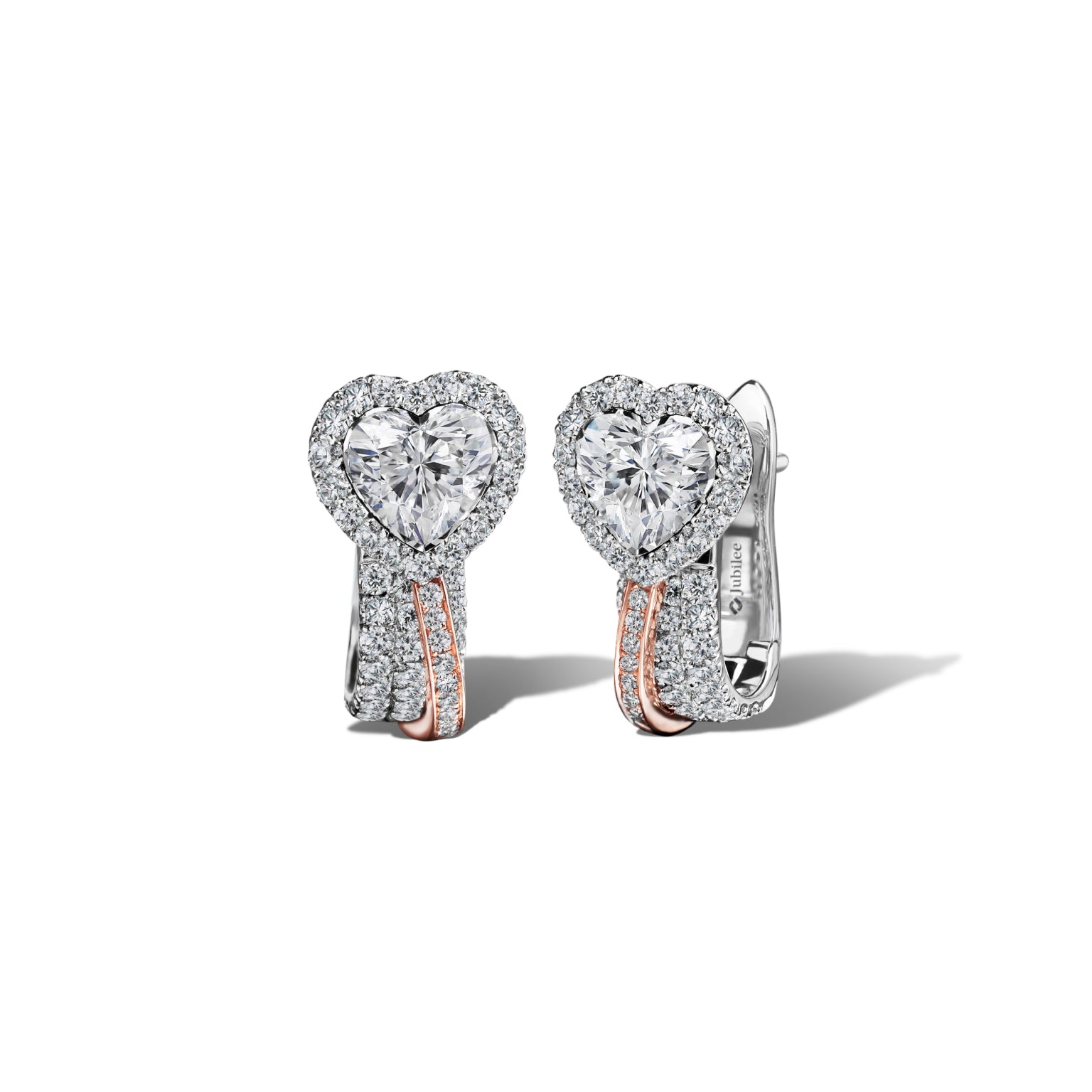 ต่างหูเพชร Heart Light Diamond Earrings