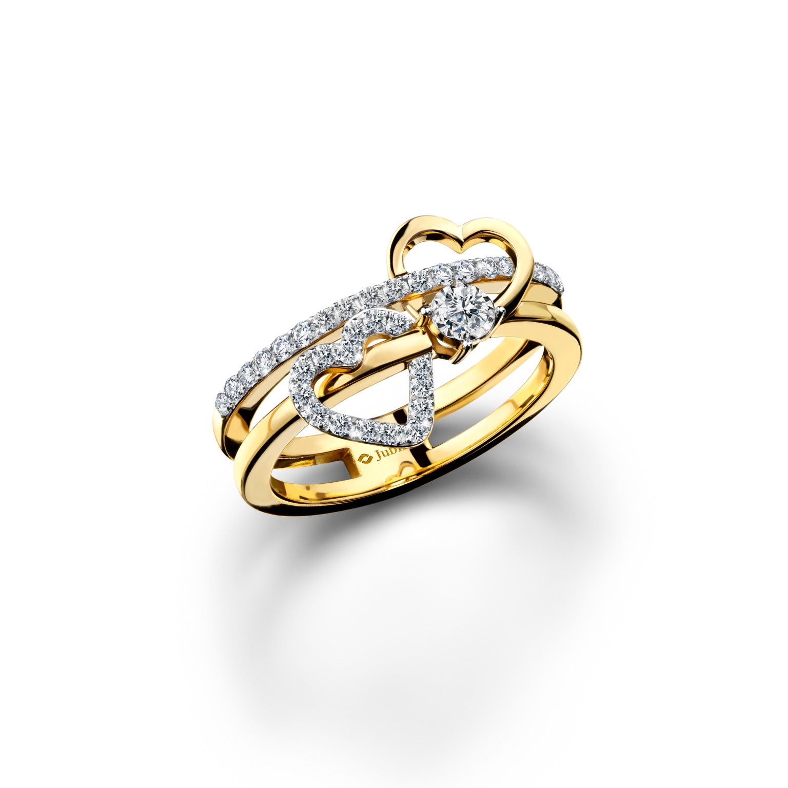 Jubilee Heart Double Happiness Ring