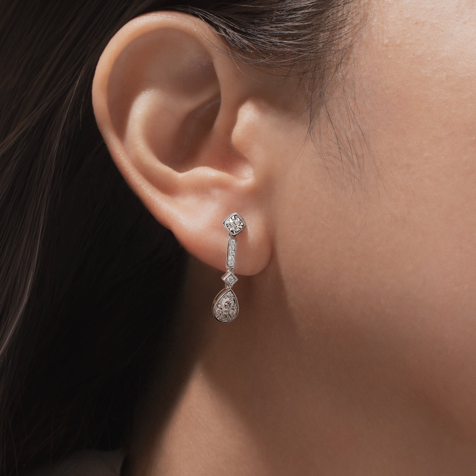 Larme d'Amour Carreau Céleste Diamond Earrings