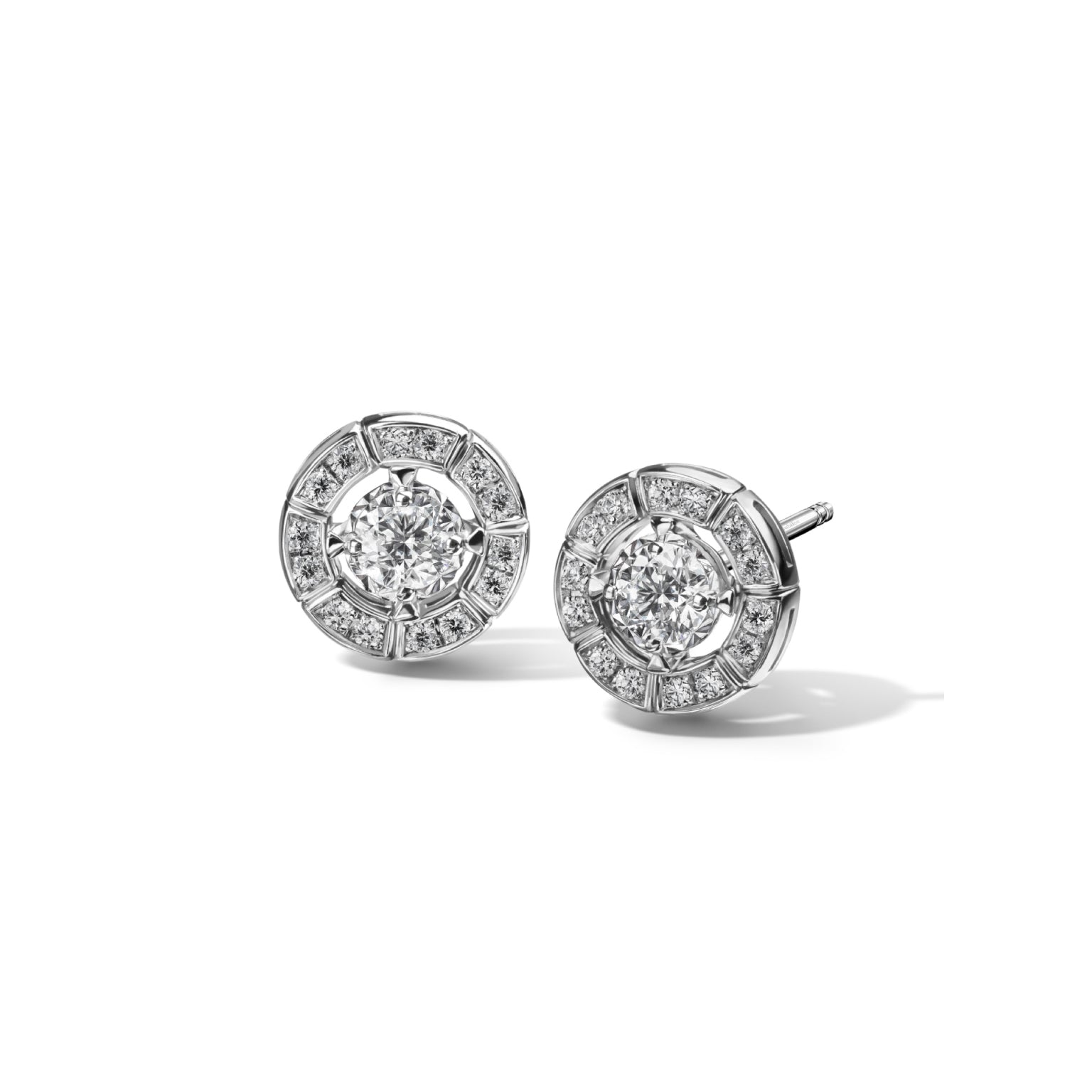 Lumiere Brique Halo Stud Earrings