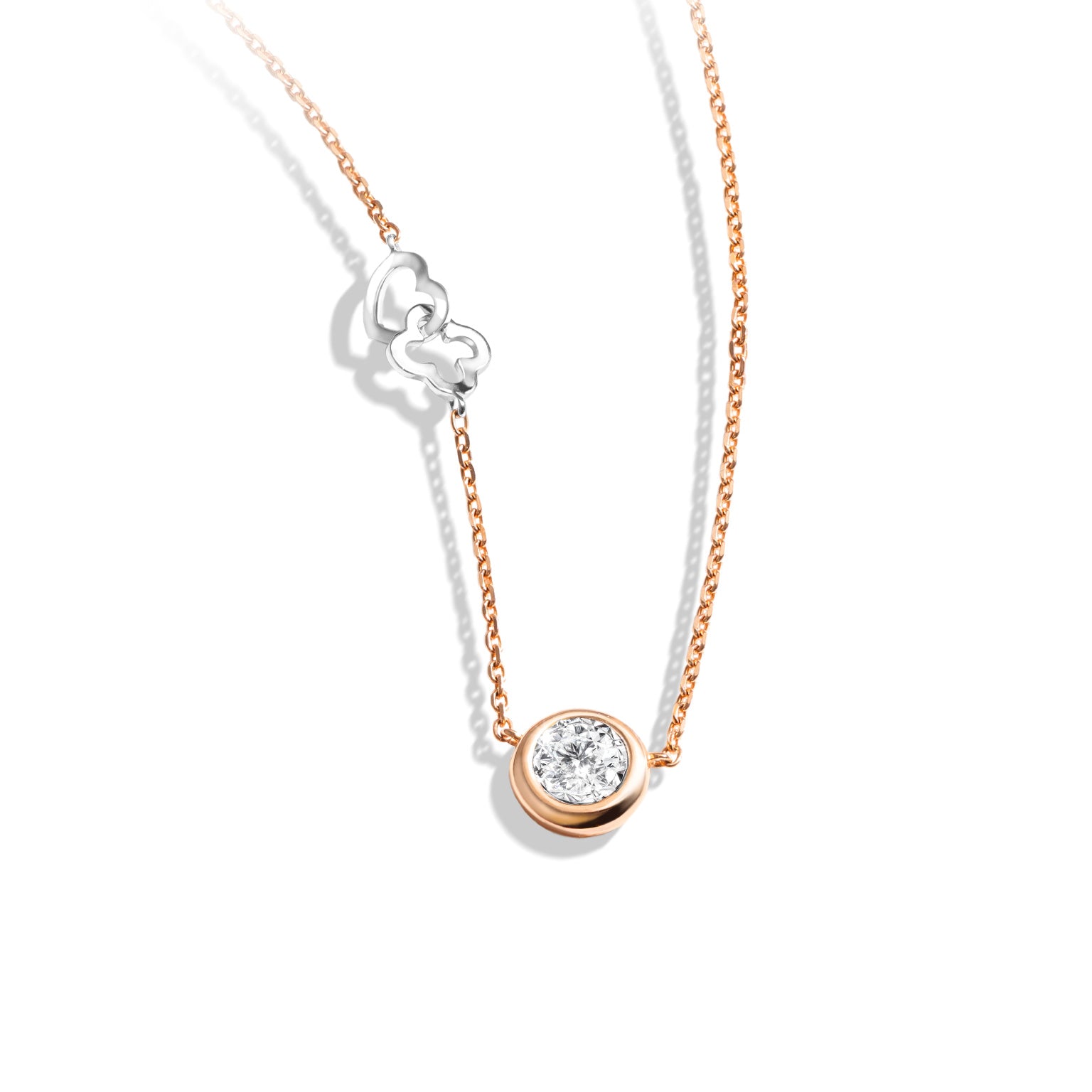 จี้เพชรพร้อมสร้อยคออิตาลี Beloved Brilliance: Heart Bound Pendant with Chain