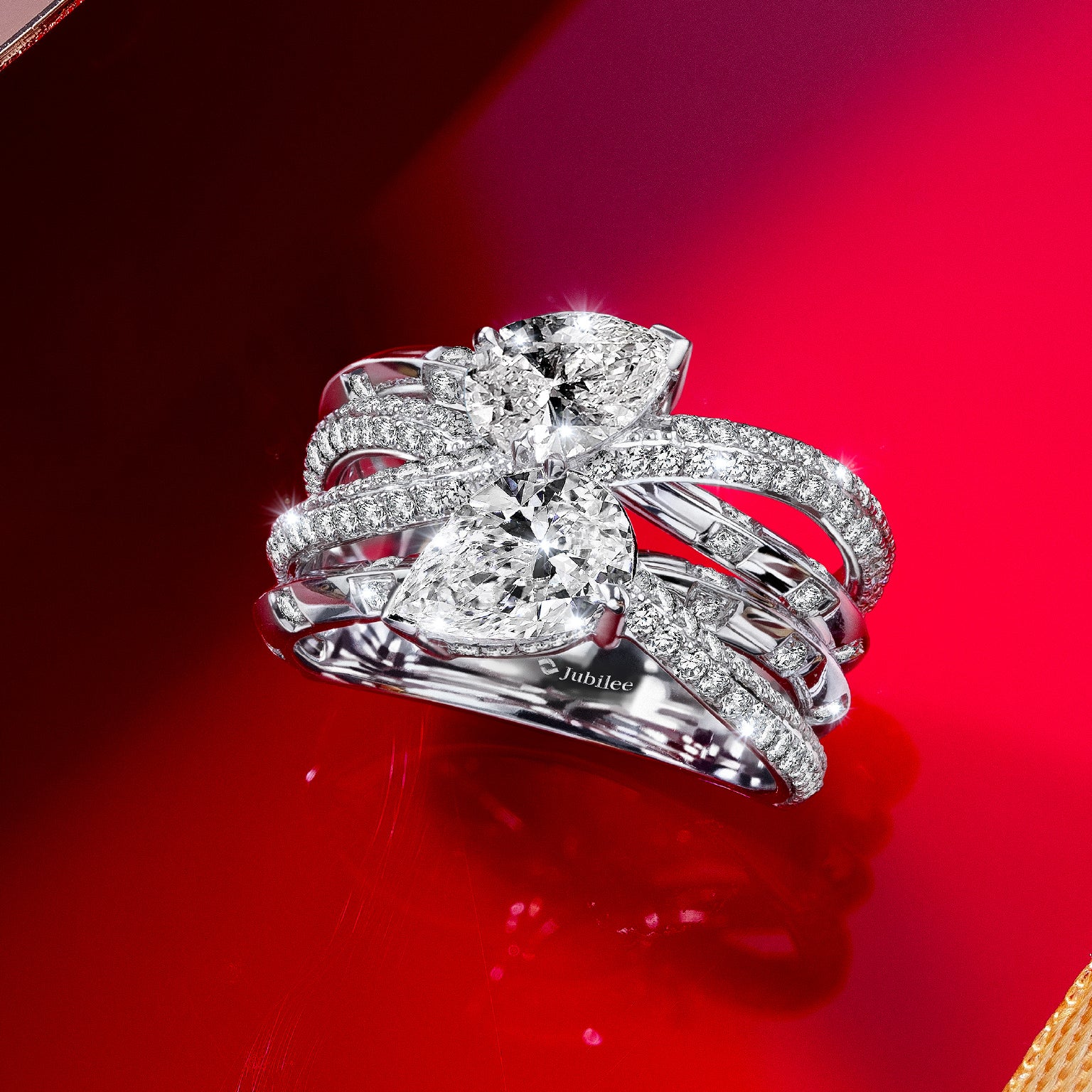 Chinese New Year Spiral Of Harmony Duet Ring Jubilee Diamond chinese new year spiral of harmony duet ring jubilee diamond