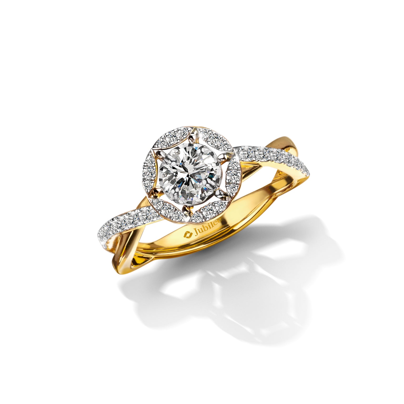 แหวนเพชร Sparkle Twist Halo Ring