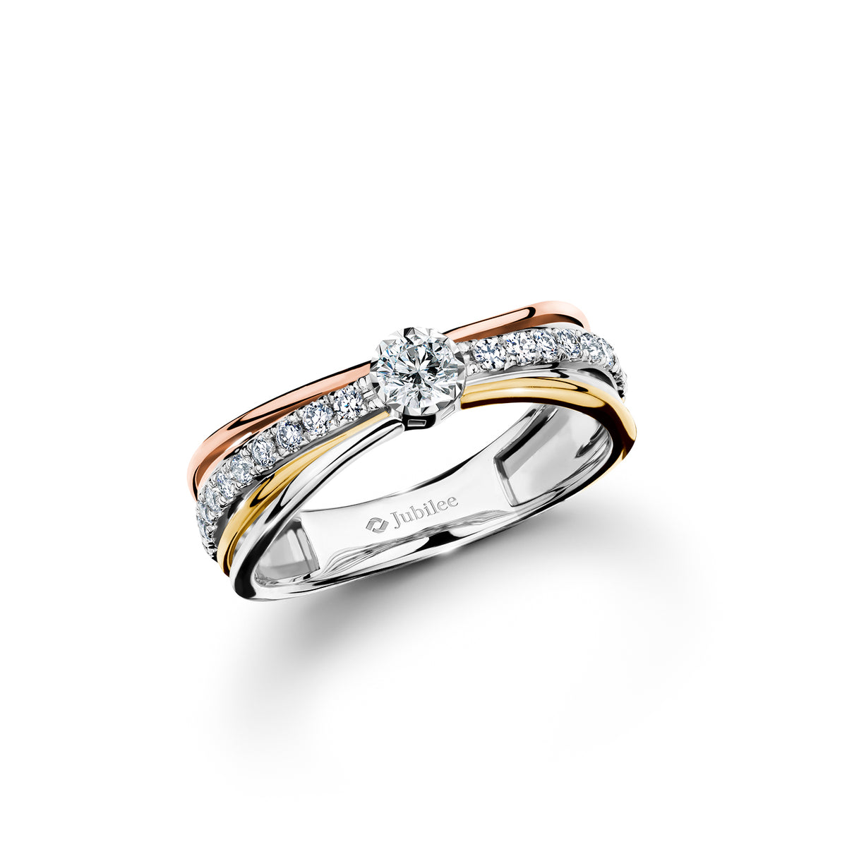 แหวนเพชร Triple Step Solitaire Ring – Jubilee Diamond
