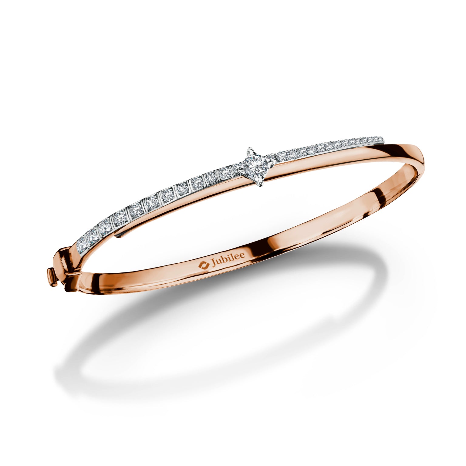 Voyage of Heart Diamond Line Bangle 
