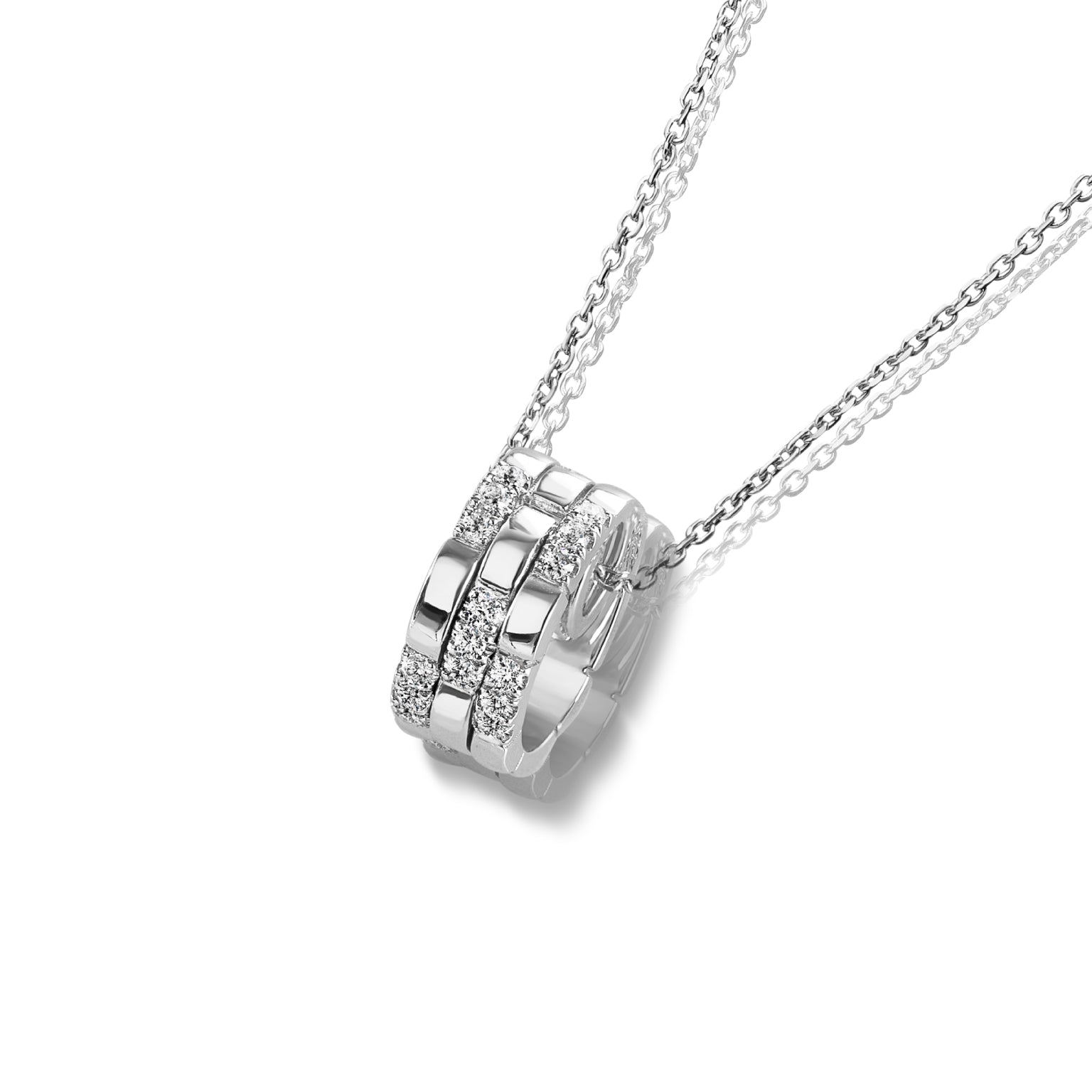 จี้เพชร Lumiere Brique Pave’ Tube Pendant