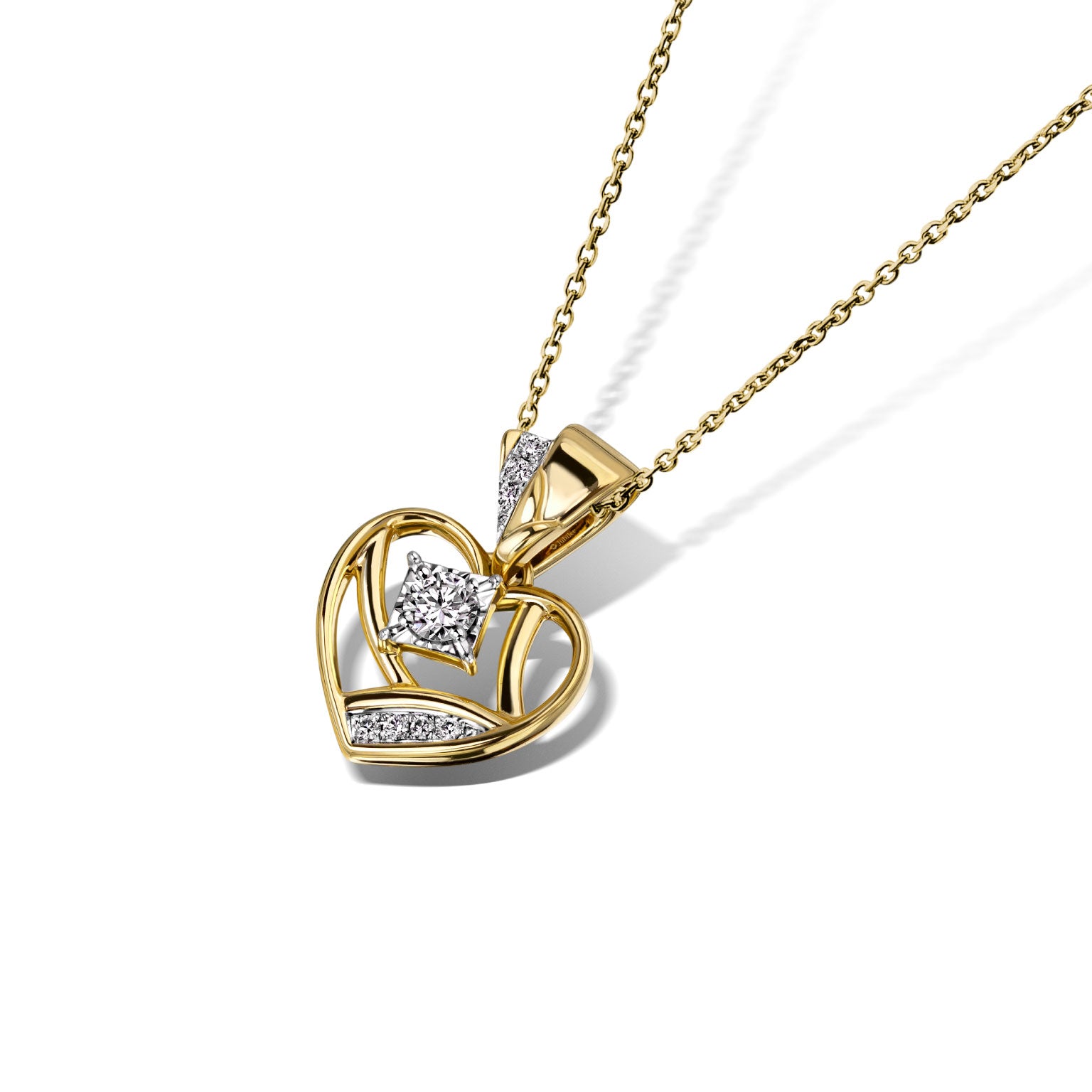 จี้เพชร Love Blooming Heartwaves Pendant