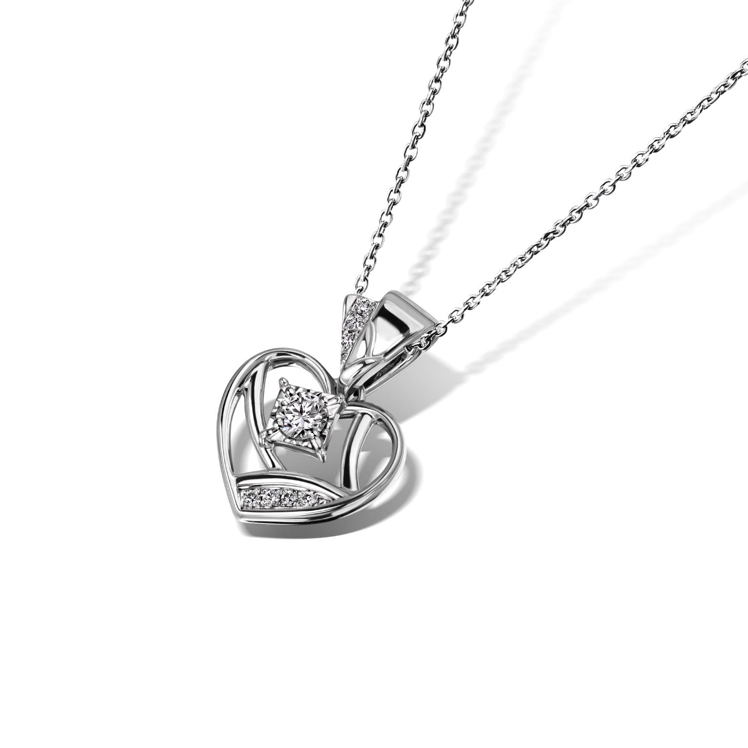 จี้เพชร Love Blooming Heartwaves Pendant